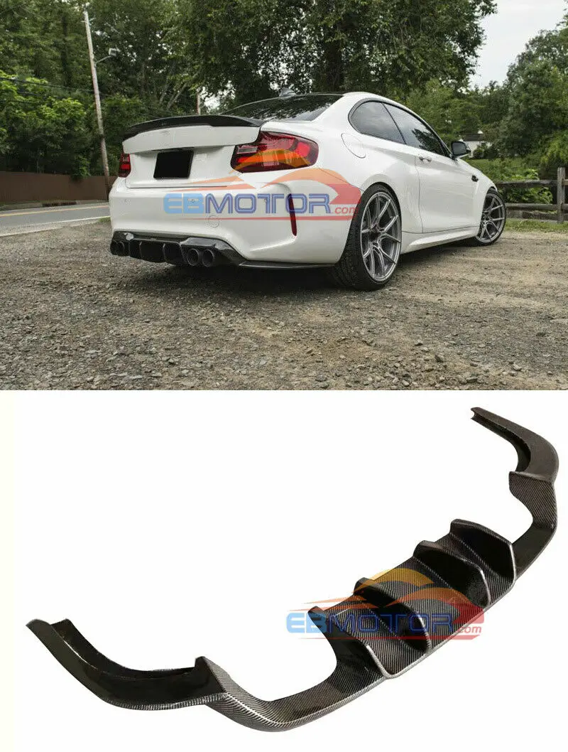 Real Carbon Fiber Rear Bumper Lip Diffuser for BMW F87 M2 Coupe 2 Door B524 | Автомобили и мотоциклы