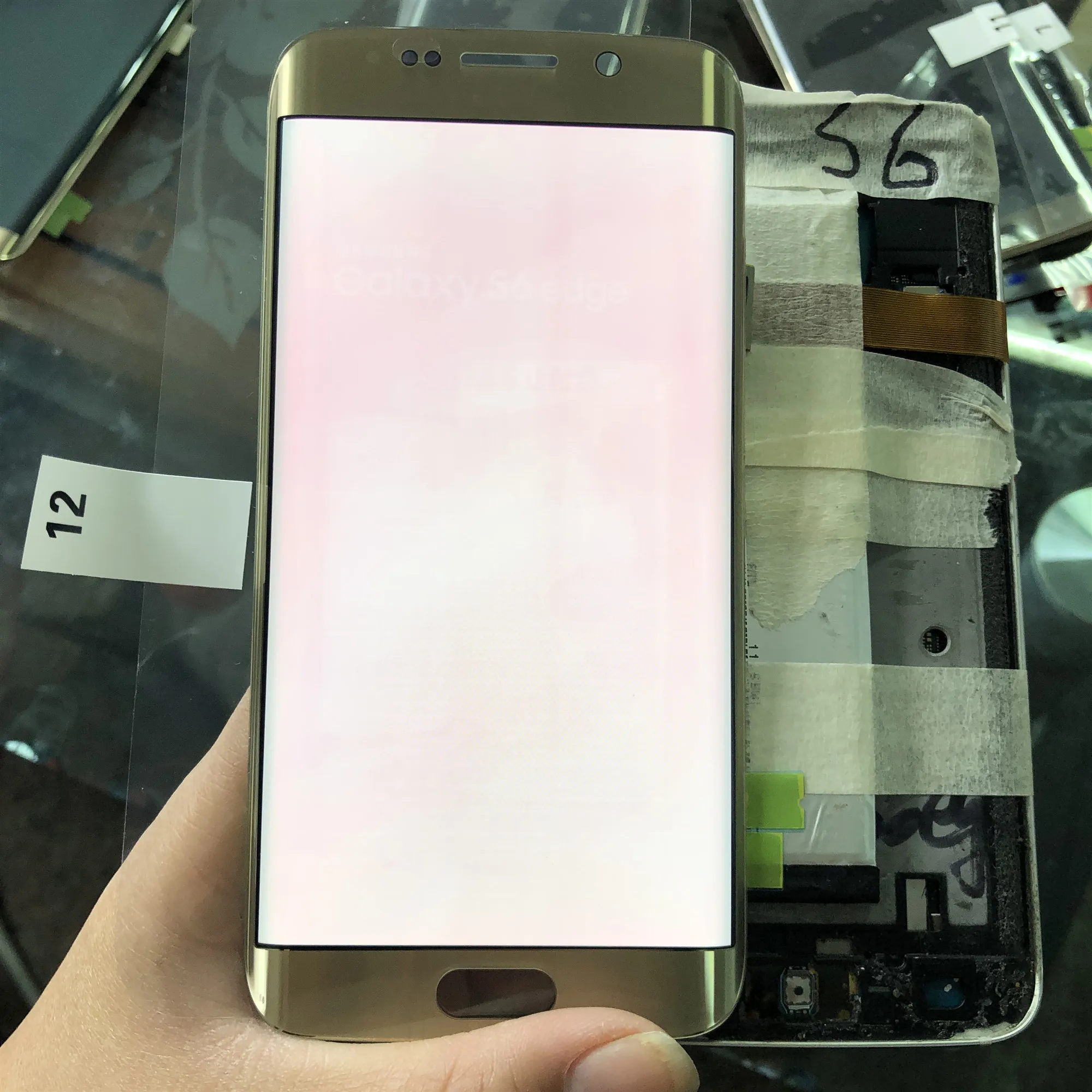 

Red Burn-Shadow AMOLED For Samsung Galaxy S6 Edge G925 S6 EDEG LCD Display Touch Screen Digitizer Assembly with FRAME