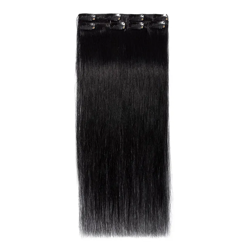 SEGO 1"-22" 40g прямолинейный скрепка в Пряди человеческих волос для наращивания дважды расчесанные локоны не натуральные пряди Remy на клипсах из натуральных волос на кружевной основе 613 светлые волосы на заколках 4 шт./компл