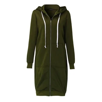 

2020 Autumn And Winter New Ladies Hooded Casual Long Zipper Hooded Long Sleeves Sweatshirt 5XL Plus Size Hoodie