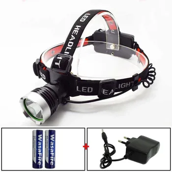 

XML T6 LED Headlamp Waterproof 3 Modes Headlight Running Frontal Flashlight Torch for Camping Fishing with 18650 Battery and Cha