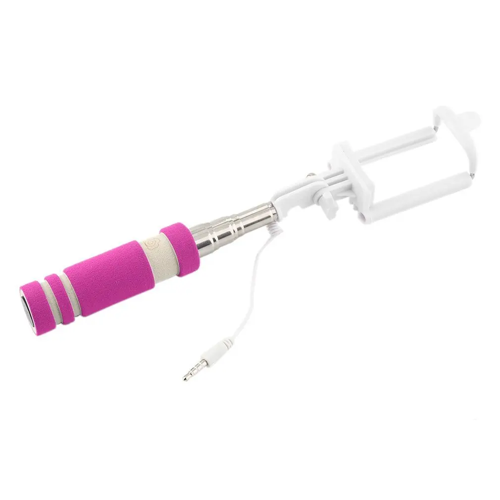 Мини Складная Проводная селфи палка ручной выдвижной монопод Нескользящая ручка для iPhone 6/6S plus/samsung 5 цветов