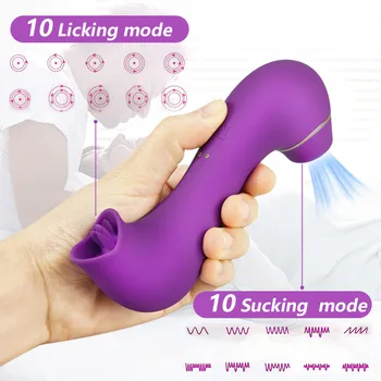 Female Sucking Vibrator Clit Sucker Clitoris Stimulator Female Masturbator Nipple Licking Tongue Oral Adult Sex Toys for Women 3
