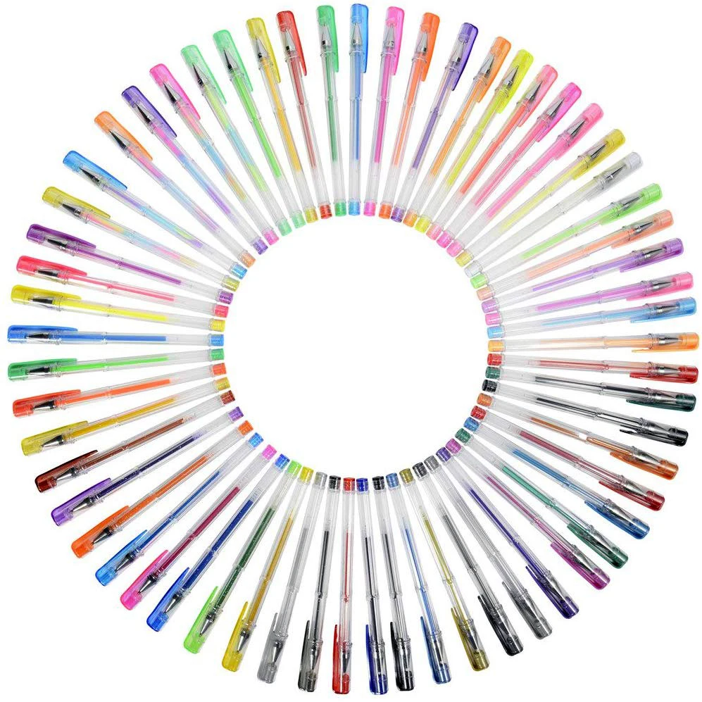 

100 Colors Glitter Gel Pens Kawaii for Drawing Adult Coloring Books Drawing Doodling Crafting Gel Pen Set School Supplies