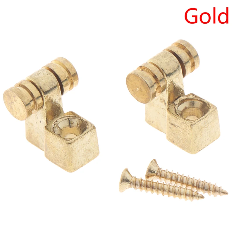 2Pcs Electric Guitars Roller String Trees Retainer Mounting Tree Guide Electric Guitar Parts Replacement Accessories - Цвет: Золотой