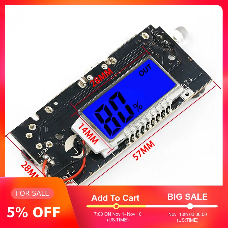 Автоматическая защита! Два порта USB 5V 1A 2.1A мобильный Мощность банка 18650 Литий