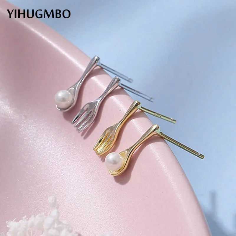 Женские серьги-гвоздики YIHUGMBO корейские из стерлингового серебра 925 пробы с