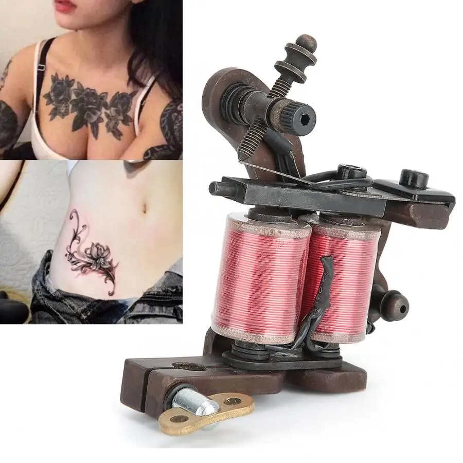 Машина татуировки катушка из чистой меди машина татуировки тело Профессиональный лайнер шейдер устройство для татуажа татуировки ручка машина