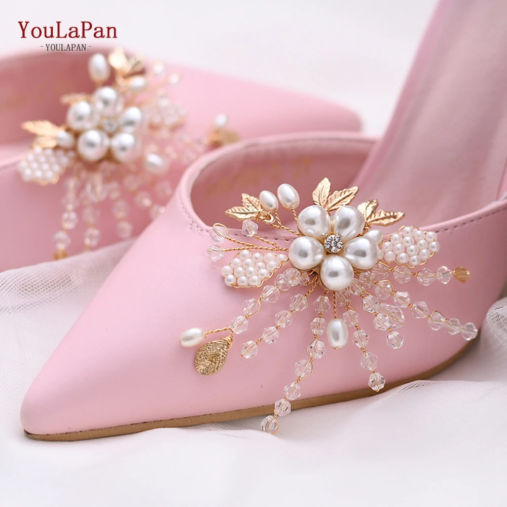 YouLaPan 2pcs/lot Removable Bride High Heel Clip Rhinestone