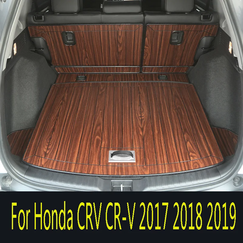 

For Honda CRV CR-V 2017 2018 2019 Wooden trunk mat wooden floor special automobile wooden floor ecological board foot pad