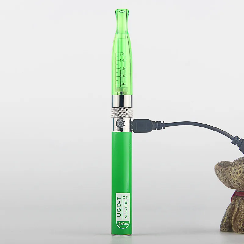 Зеленый UGO H2 блистерный набор, подлинный UGO-T аккумулятор, USB зарядка, электронная сигарета H2 Vapor 2,0 мл, нижняя катушка Vapes eGo CE4, комплекты - Цвет: Зеленый