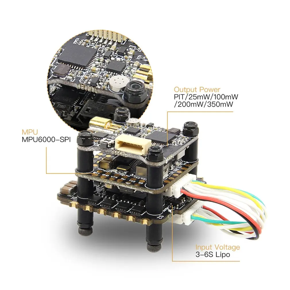 HGLRC FD435-VTX Stack Flytower 20x20 3-6S FD F4 мини-Контроллер полета 35A BL32 4в1 ESC FD VTX мини-видео передатчик
