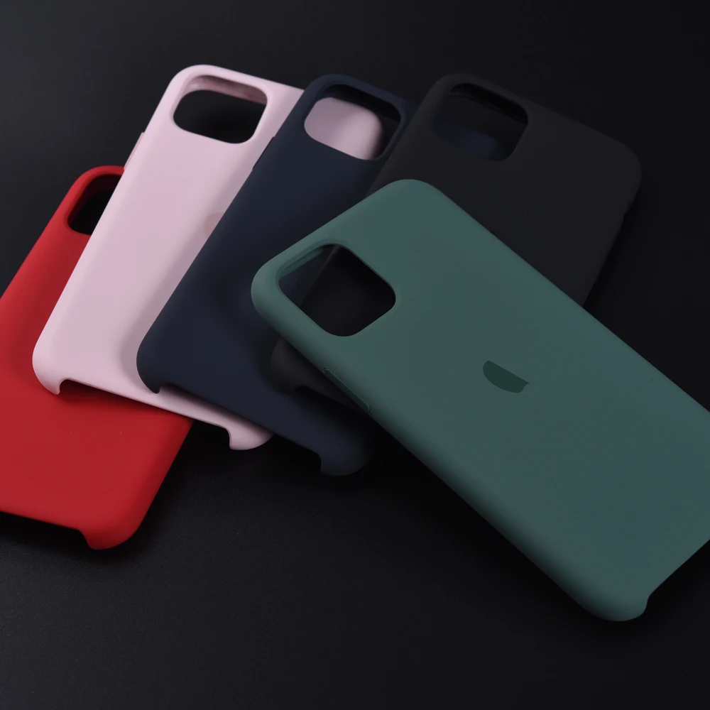 Официальный жидкий силиконовый чехол для Apple iPhone 11 Pro Max, настоящая мягкая Противоударная задняя крышка из ТПУ