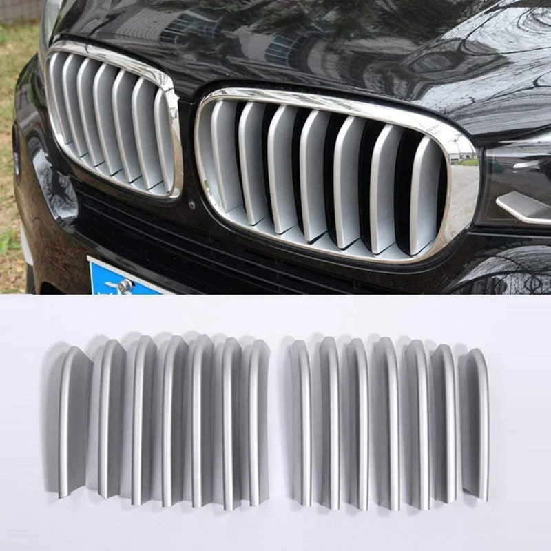 В наличии для BMW X5 X6 F15 F16 2014 2018 спереди вставки радиаторной решетки из АБС пластика