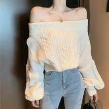 New Korean fashion sexy sweater / off shoulder / Knitted Top New Korean fashion sexy sweater / off shoulder / Knitted Top