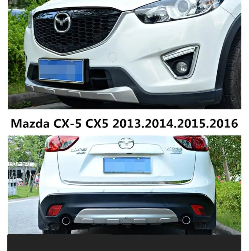 Накладка на бампер автомобиля для Mazda CX-5 2013. Защита бампера Высокое качество нержавеющая сталь Передняя+ Задняя авто аксессуары