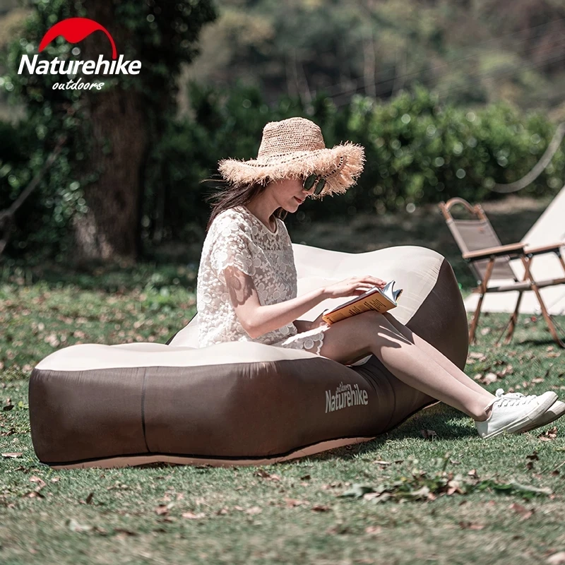 Naturehike Double-Layer Inflatable Sofa Outdoor Beach Bed Lunch Break Beach Portable Lazy Net Red Air Cushion Chair NH20FCD05 3