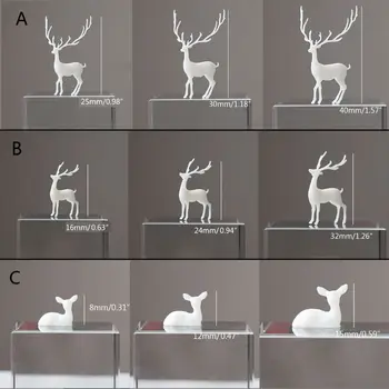 

3Pcs Silicone Mini Elk Deer Modeling Resin Mold Resin Jewelry Fillings Art Craft M2EA