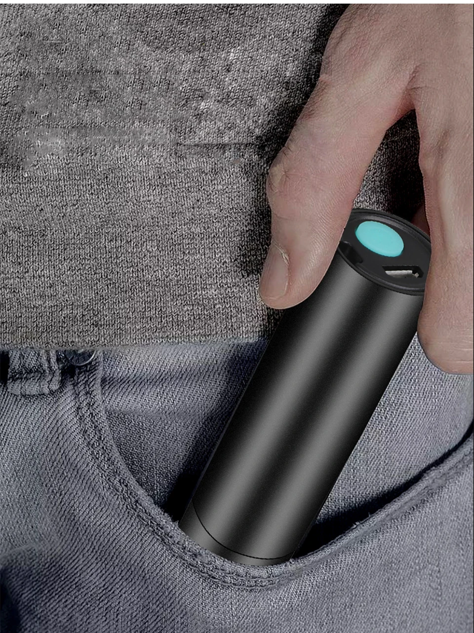 USB Rechargable Mini LED Flashlight 3 Lighting Mode Waterproof Torch Telescopic Zoom Stylish Portable Suit for Night Lighting