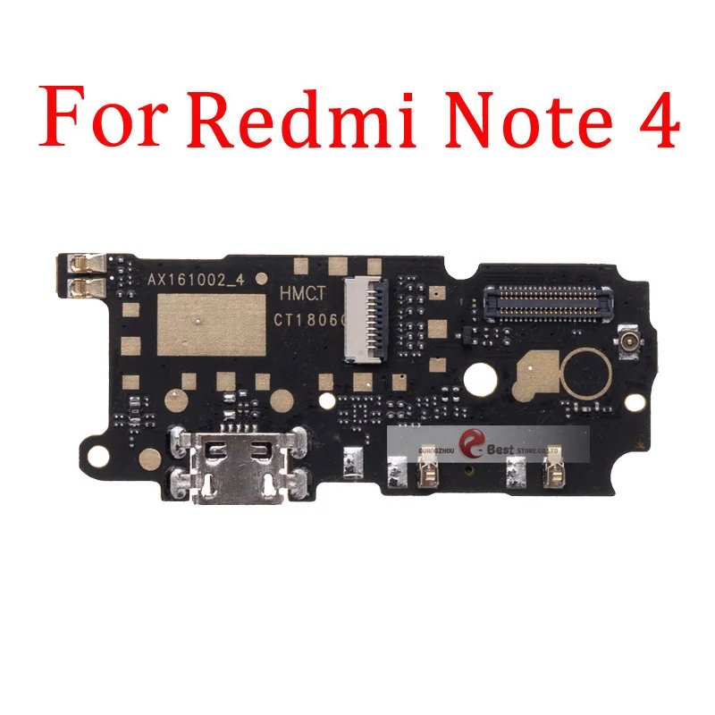 5 шт./партия для Xiaomi Redmi note 4 4 Pro 4A/Redmi note 4X usb-порт для зарядки док-разъем плата для зарядки гибкий кабель - Цвет: For Redmi Note 4