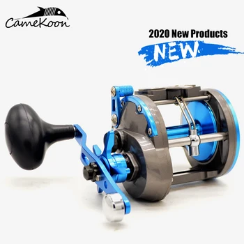 شراءCAMEKOON Underhead التصيد اليد اليمنى طبل بكرة ألياف الكربون سحب كامل المعادن عجلة الصيد