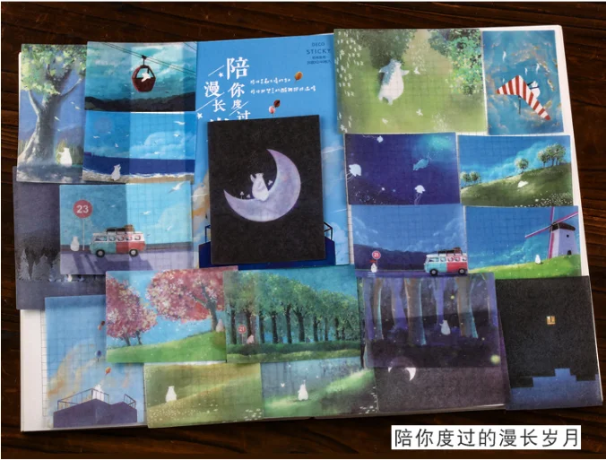 Peiniduguomanchangde 20 компл./лот Kawaii канцелярские наклейки Starry sky ins ветер дневник декоративные мобильный наклейки Скрапбукинг ручные поделки наклейки - Цвет: Peiniduguomanchangde
