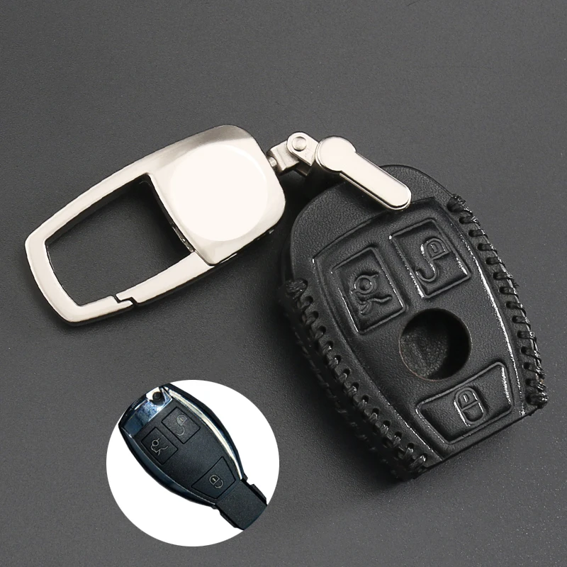 Новинка 2019 чехол для автомобильного ключа из натуральной кожи Mercedes Benz|car key case