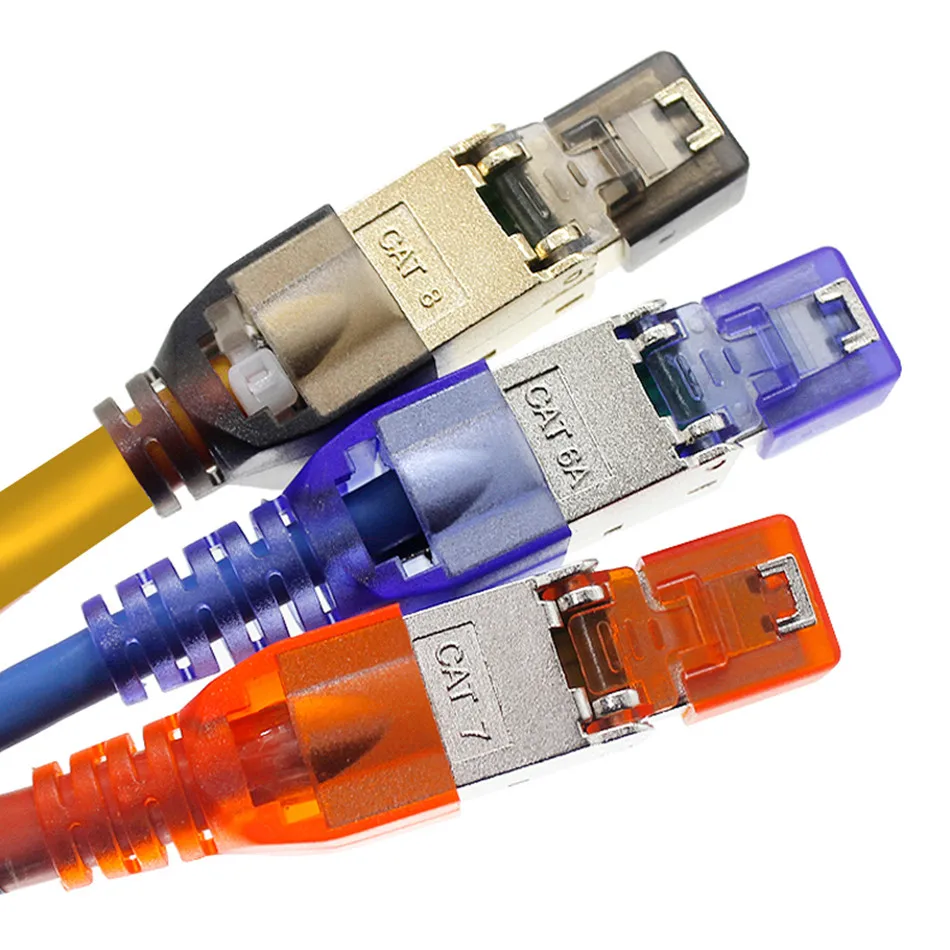 Cat6A Cat7 Cat8 Rj45 разъем Ethernet штекер Адаптер инструмент без обжима экранированная