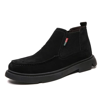

winter boots men warm shoes 2018 Top Fashion New Casual with short plush ankle snow boots zipper winter shoes men plus Size 48