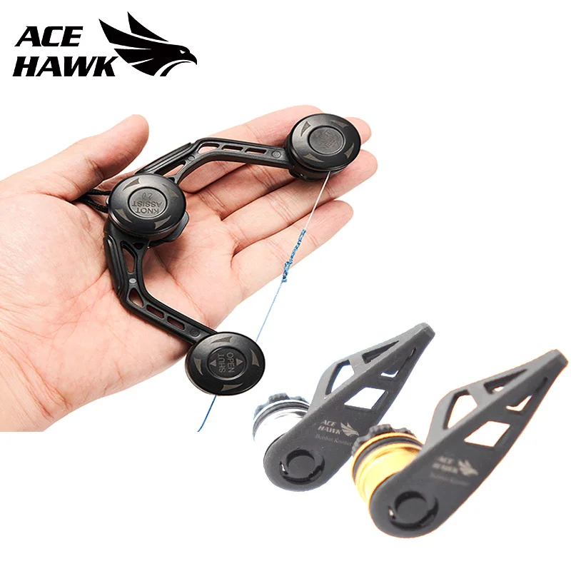 Fishing Knotter Assist Knotting Machine Bobbin Winder Device FG GT RP Line Wire Knotting Tool Cable  Connector Accessories