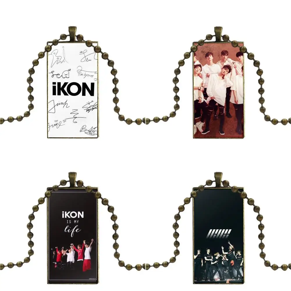 Для девочек на подарок к Ikon KPOP красочные Стиль Винтаж ювелирные изделия бронза