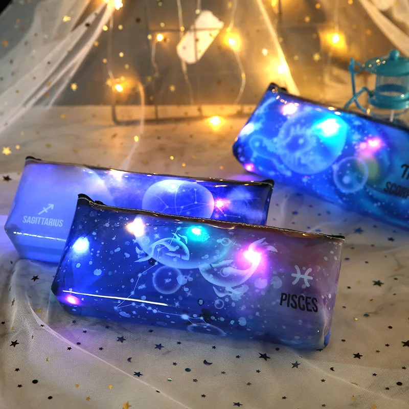 

Starry sky pencil case Twelve constellations estojo escolar Kawaii school supplies Kawaii trousse scolaire stylo pencilcase