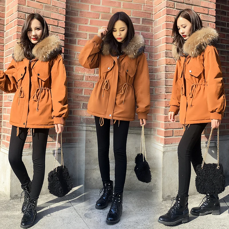 

New Fashion Autumn Winter Wadded Jacket Women Black Warm Long Hooded Down Cotton Padded Coat Abrigos Mujer LX2133