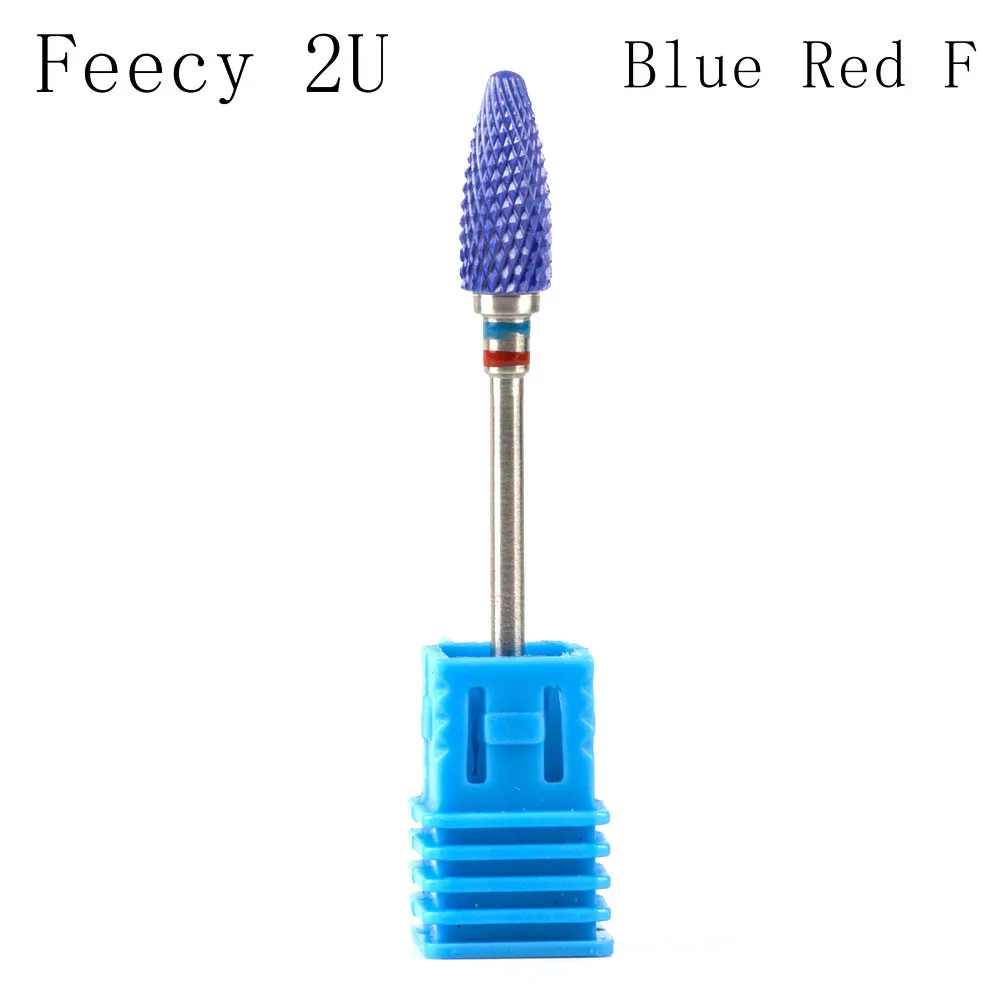 Milling Cutter For Manicure And Pedicure Mill Electric Machine For Nail Electric Nail Drill Bits Nail Art Mill Apparatus Feecy - Цвет: Feecy 2U Blue Red F