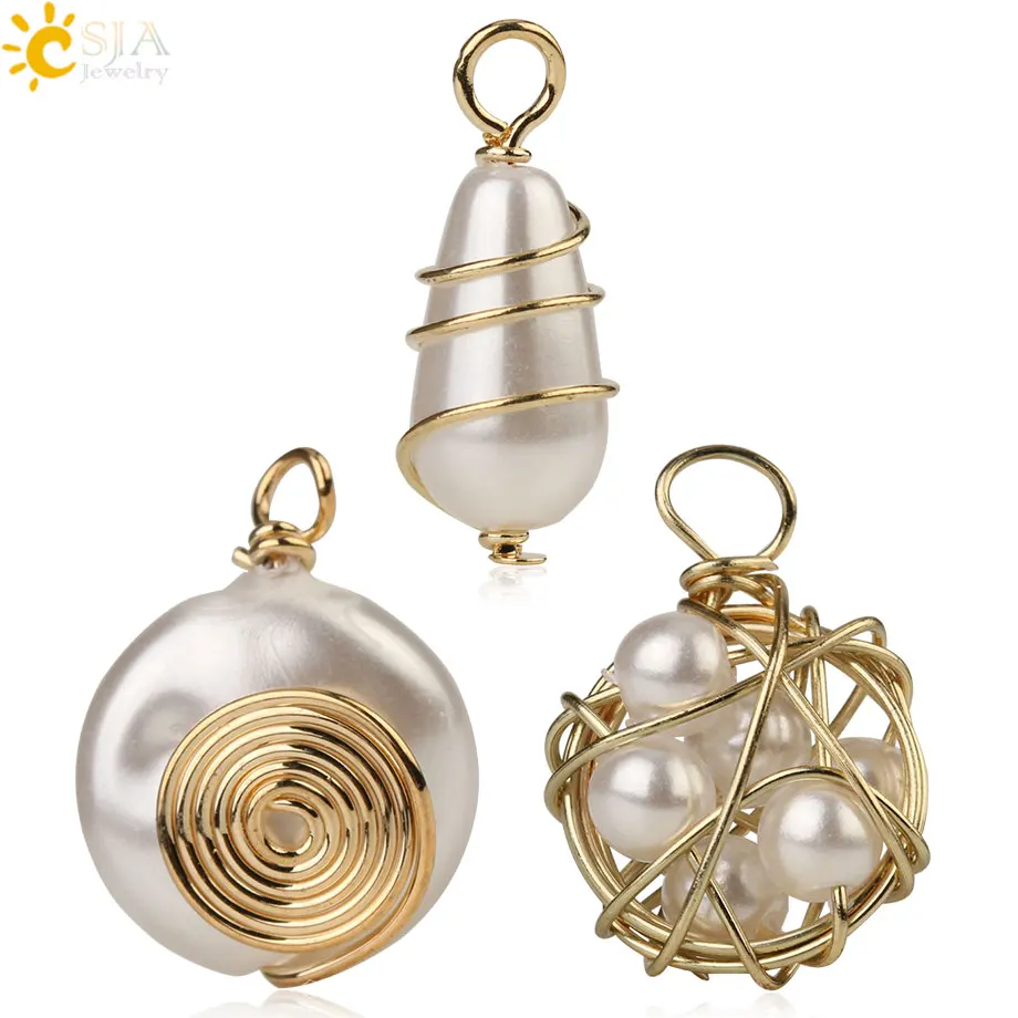 Аксессуары CSJA для изготовления ожерелья и серег ручной работы с пресноводным