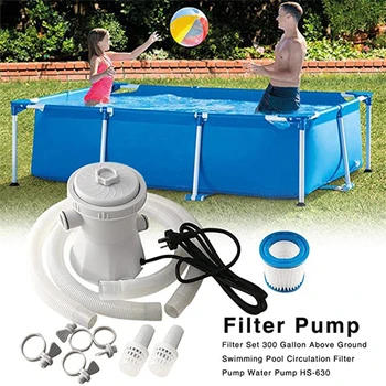 

Filter Pump Set Above Ground Water Cleaner Ponds ABS Tub Easy Install Cleaning Tool Home Garden Summer Electric Swimming Pool