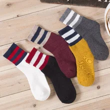 Полосатые носки теплые женские теплые хлопковые забавные носки милые корейские удобные уличные модные повседневные носки Skarpetki