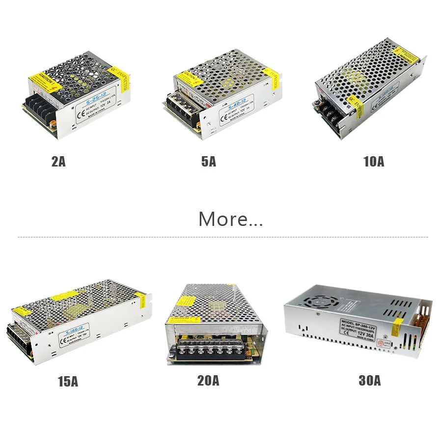 Lighting Transformer AC110V-220V to DC 12V Power Supply Adapter 1A 2A 3A 5A 10A 15A 20A 25A  30A 33A LED Strip Switch Driver (4)