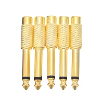 

5Pcs 6.35mm 1/4inch Male Mono Plug To RCA Female Jack Plug Audio Adapter Connector For Speaker