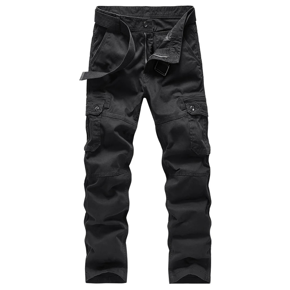 

Nice Autumn Men's Cargo Pants Mens High Quality Cotton Straight Trousers Man Military Camo Male Army Work Joggers Pants+Belts