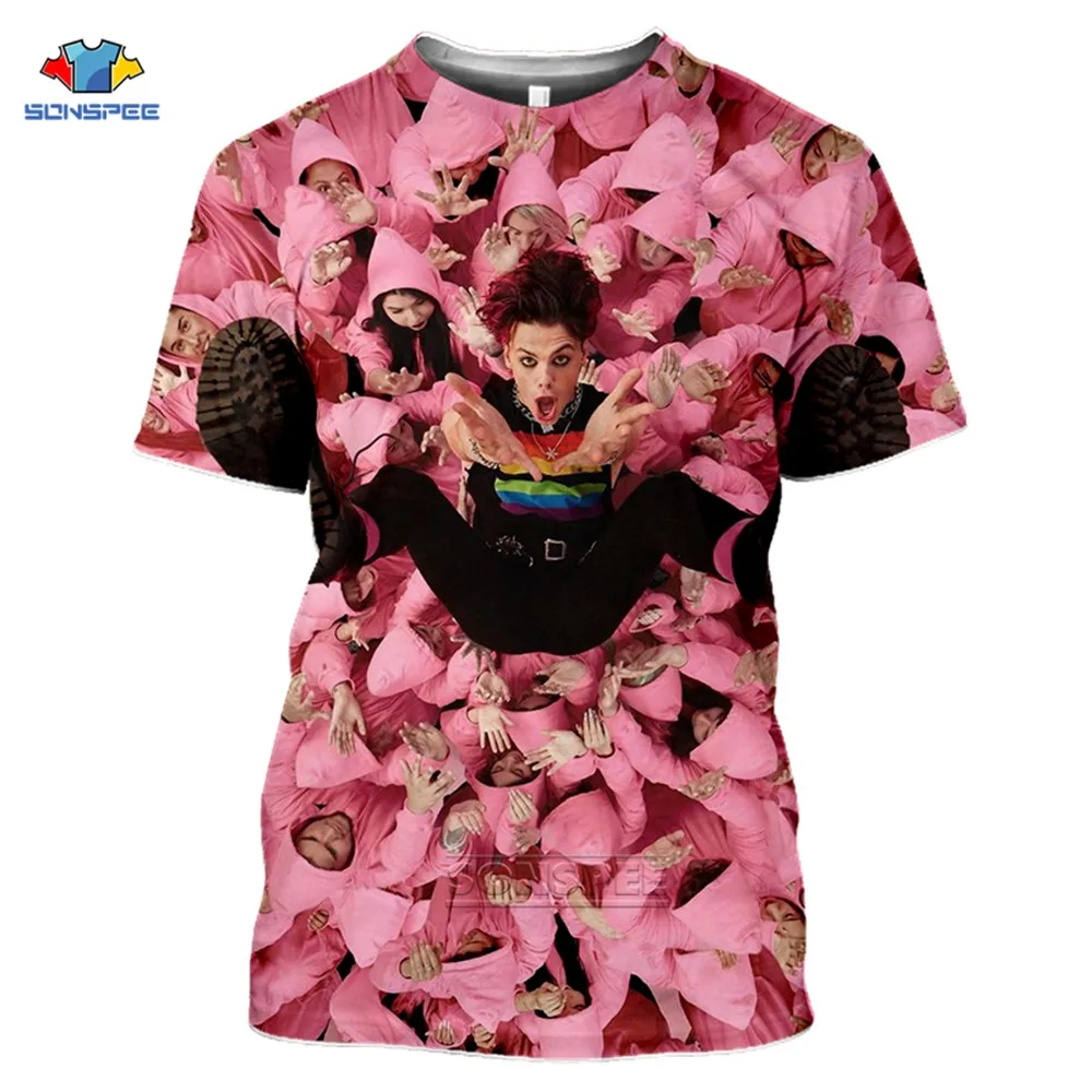 

SONSPEE 2020 New Arrival Hip Hop Yungblud T-shirts Women Men Kids 3d Tshirt Summer Polyester Harajuku Oversized T Shirt Homme