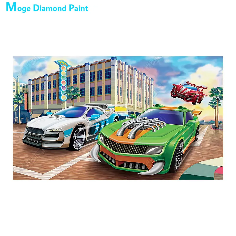 

Sports Car racing Diamond Painting Cartoon children Round Full Drill Nouveaute DIY Mosaic Embroidery 5D Cross Stitch home decor
