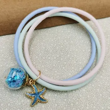 

2020 New Korean Girl Cute Pendant Mosquito Bracelet Women Summer Outdoor Mosquito Repellent Silicone Bracelet Set Jewelry