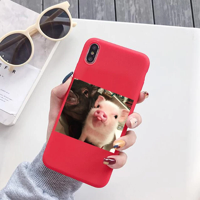 Lamocase с изображением милой свинки пара чехол для samsung Galaxy J3 J4 J6 J7 J8 A3 A5 A7 A8 S10 Plus Note 10 8 9 Pro S10E S9