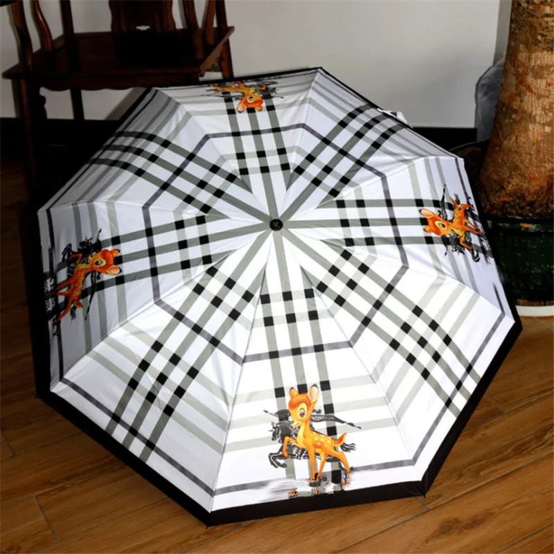 

Fashion brand folding umbrella with led light sun uv protect autoamtic women umbrella gift umbrella