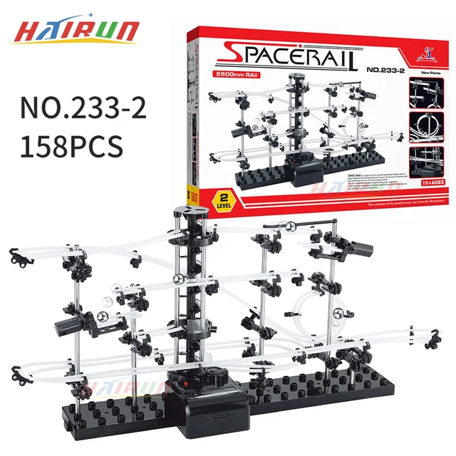 185PCS  Roller Coaster Marble Run Ball Building Blocks Track Set Enlightenment Educational Toys For Children Over 8 Years Old 1