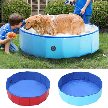 

Foldable Dog Swimming Pool Thick PVC Dogs Cat Bath Tub Non Slip Pet Kid Swimming Pools Bathtub For Dogs Kids