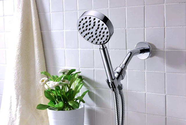 All Metal Handheld Shower Head Holder, Adjustable Shower Wand Holder with  Universal Shower Arm Mount and Brass Pivot Ball, for Connecting Shower Arm