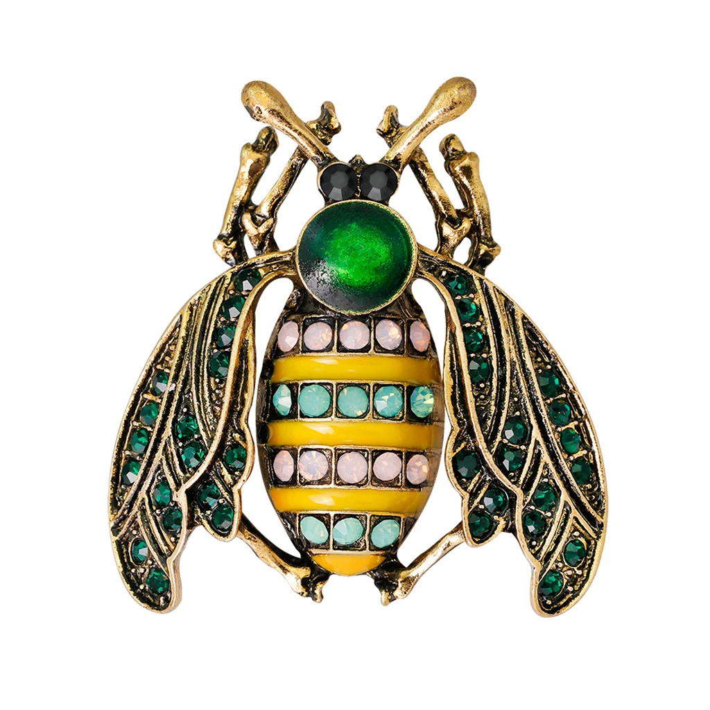 Enamel Bee Insect Brooches for Women Men Animal Bug Brooch Pin Scarf Clip Costume Jewelry