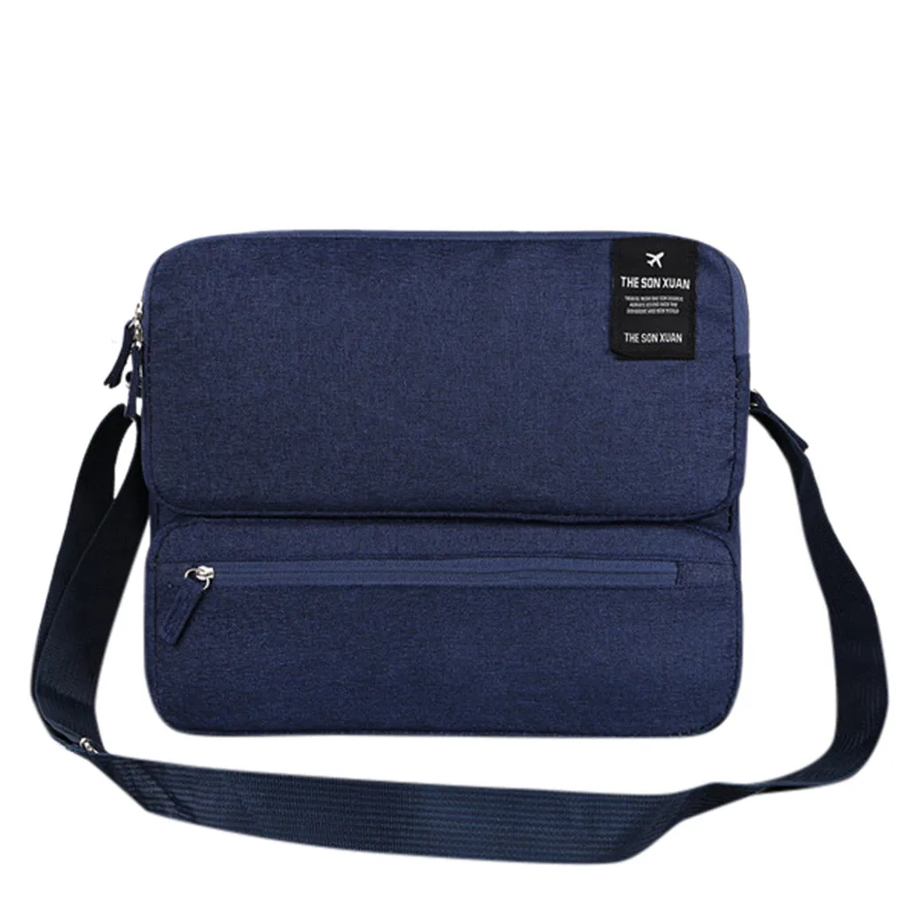 Мужская сумка брендовые многофункциональные дорожные повседневные сумки через плечо винтажные однотонные мужские сумки-мессенджеры на молнии унисекс сумка на плечо Bolsa#8